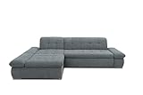 DOMO Collection Moric Ecksofa / Eckcouch mit Bett / Sofa mit Schlaffunktion in L-Form Couch mit Armlehnfunktion/ 300x172x80 cm / Schlafsofa in Grau