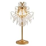 EVSER Nachttischlampe Luxus Kristalle Tischleuchten gold Schreibtischlampe for Esszimmer Wohnzimmer Schlafzimmerstudie Home Beleuchtung Leuchte Bar Lampe Lampe für Schlafzimmer