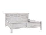 expendio Doppelbett Kasimir 70 Pinie weiß 180x200 Ehebett Bettgestell Bett Schlafzimmer Landhausmöbel Landhausstil