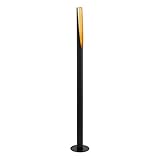 EGLO Stehlampe Barbotto, 1 flammige Standleuchte, Stablampe aus Stahl, Farbe: Schwarz, gold, Fassung: GU10, inkl. Trittschalter