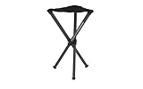 Walkstool - Modell Basic - Schwarz - 3-Beiniger Klapphocker aus Aluminium - Sitzhöhe 60 cm - Klapphocker Faltbar, Belastbar mit 175 kg - Hergestellt in Schweden