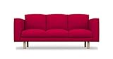 COMFORTLY Ersatzbezug für 3-Sitzer, handgefertigt, kompatibel mit Norsborg Couch, nur Bezüge (Samtmischungen, rot)