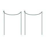 YARNOW 2 Stück Rosen Halbregal Garten Metallkäfige – Pfahlkäfig Grün Unterstützt Rahmen Kletterring Halterung Zuhause Eisenständer Einfache Praktische Blumenstütze