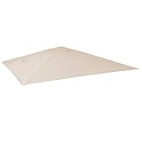 Mendler Ersatz-Bezug für Luxus-Ampelschirm HWC-A96, Sonnenschirmbezug Ersatzbezug, 3x3m (Ø4,24m) Polyester 2,7kg - Creme