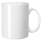 SHOWFULL 650ml Große tasse, glatte Keramik- Kaffeetassen, große Kapazität und Griff, für Büro, Zuhause, Weiß