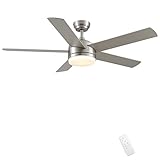 CJOY Deckenventilator mit Beleuchtung und Fernbedienung Leise, Deckenlampe mit Ventilator 132 cm, deckenventilator mit fernbedienung, Reversibel Deckenventilator mit Licht