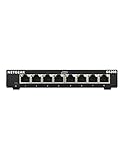 NETGEAR GS308 LAN Switch 8 Port Netzwerk Switch (Plug-and-Play Gigabit Switch LAN Splitter, LAN Verteiler, Ethernet Hub lüfterlos, robustes Metallgehäuse mit Ein-/Ausschalter), Schwarz