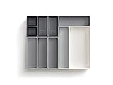 Joseph Joseph Blox 10-teiliges Küchenbesteck-Utensilien-Schreibwaren-Werkzeug-Modular-Schubladen-Organizer-Set, Grau