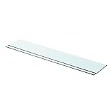 JKYOU Regalböden, 2 Stück, Glas, transparent, 90 x 15 cm, Regal, Wandregale und Kanten