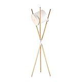 AAMNA Stativ-Stehlampen für Wohnzimmer mit Lampenschirm aus Leder, nordisches Holz-Stehlicht, industrielle dekorative vertikale Nachttischlampe Schlafzimmer Innenbeleuchtung