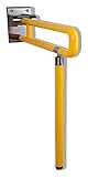 DAZulI Haltegriff Anti-Rutsch-Badezimmer, Wand zu Boden, Haltegriff mit Ausleger, WC-Balance-Handlauf Badezimmer-Sicherheitsgeländer, Weiß-600 mm (Farbe: a, Größe: 600 mm)