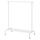 Ikea RIGGA Garderobenständer, weiß, Metall, White, 111 x 51 x 126 cm