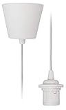 McShine - Lampenaufhängung Schnurpendel Fassung | E27 Fassung, 230V, 1,2m Kabel | ideal für Renovierung | frei wählbarer Lampenschirm (Textilkabel)