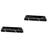Cabilock 2 Stück Make-Up-Palette Couch-Tablett Make-Up-Koffer Organizer Handtuchablage Waschtisch-Badezimmer-Tablett Marmor-Waschtisch-Tablett Badezimmer-Aufbewahrungsplatte