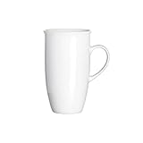 Ritzenhoff & Breker Kaffeebecher XXL Bianco, 500 ml, 1 Stück, Jumbobecher in klassischem Weiß, Spülmaschinengeeignete Kaffeetasse, Porzellan