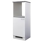 RIWAA - Midi-Kühlschrank- und Backofen-Umbauschrank Grantham - Classic & Clean - 1-türig, 60 cm breit - Weiß - Made in Germany