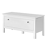 trendteam smart living Garderobe Sitzbank Schrank Schuhschrank Ole, 91 x 45 x 35 cm in Weiß mit viel Stauraum