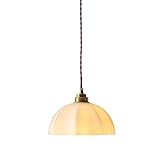 PARREN Japanische Glas-Pendelleuchte, Vintage-Messing-Decken-Hängeleuchte, schlichtes Zuhause, Nachttisch-Kronleuchter, moderne Badezimmer- und Küchendekoration, Hängeleuchte