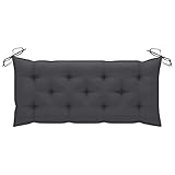 Youuihom Terrassenbänke, Gartenbänke, Verandabänke, Gartenbank mit Auflage 120 cm Massivholz Akazie Geeignet für Veranden, Hinterhöfe, Balkone, am Pool