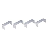 Luxshiny 4 Stück Hohler Tischläufer Grauer Esstisch Minimalistischer Esstisch Bankett-Tischdecke Bankett-Tischdecke Grauer Schminktisch Läufer Für Kommode Grauer Tischläufer Schal