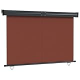 Goliraya Balkon Seitenmarkise Senkrechtmarkise Sonnenschutz Sichtschutz Windschutz Markise Außenrollo Balkonrollo Beschattung 170 x 250 cm (B x L) Braun