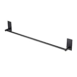 KES Handtuchhalter ohne Bohren Schwarz Matt Handtuchstange Selbstklebend Edelstahl SUS 304 Bad Badetuchhalter Handtuch Stange Geschirrtuchhalter Dusche 60 cm, A7000S60B-BK