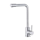 SEYFI Wasserhähne, Küchenarmatur 304 Edelstahl Küchenarmatur Rotationsdüse Geschirrspüler Küche Spüle Wasserhahn Kaltwassermischer Wasserhahn