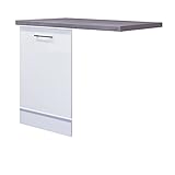 RIWAA - Möbelumbau-Set Küche GRANTHAM - für vollintegrierten Geschirrspüler - Classic & Clean - Weiß - 110 cm