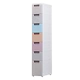 LITING lagerschrank 20cm Ultraschlange Gap Lagerhaus Kabinett Schubladentyp Küche Kühlschrank Lücke Lagerschrank (Color : Macarons, Size : 7 Layers)