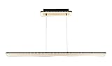 Luce Ambiente Design LED Pendelleuchte SOLARIS, moderne Hängelampe aus Aluminium in Gold/Schwarz,max. Höhe 120 cm, dimmbar über Lichtschalter in 3 Stufen, Hängeleuchte