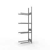SCHULTE Lagertechnik Anbauregal, Räder-/Reifenregal, 275 x 90 x 40 cm (HxBxT), verzinkt, 4 Lagerebenen á 150 kg Fachlast pro Ebene