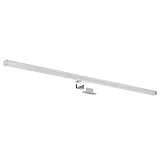 SEBSON® LED Spiegelleuchte 90cm, Bad IP44, Aufbauleuchte + Klemmleuchte, neutralweiß 4000K, 900x98x44mm, 15W 1300lm, Aluminium, Schminklicht