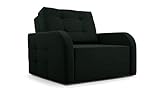 mb-moebel Sofa Sessel mit Schlaffunktion Schlafsessel Gästebett Klappsofa Bettfunktion mit Bettkasten Couch Sofagarnitur Salon Jugendzimmer - Porto 80 - Dunkelgrün (BRAGI 78)