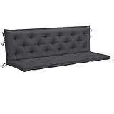 vidaXL Auflage für Hollywoodschaukel Gartenschaukel Sitzkissen Rückenkissen Sitzpolster Polster Kissen Bankkissen Anthrazit 180cm Stoff