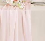 RZhiYi Tischläufer Chiffon Dekostoff in Natural Beige dünner Table Runner Tischdeko Tischband für Geburtstage Hochzeiten 77 x 300 cm,Champagner