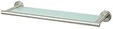 axentia Wand Glasregal Neapel-Badablage-Glasablage für Bad, Küche und Wohnzimmer-Wandablage zum Bohren-Spiegelablage fürs Badezimmer, Edelstahl, Silber, 54 x 14 x 6 cm