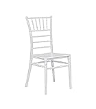 Stuhl Tiffany weiß Hochzeitsstuhl Deko Bistrostuhl Esszimmer Stühle Outdoor Sessel stapelbar Gartenstuhl Chiavari Catering Stapelstühle Küchenstuhl Esszimmerstuhl