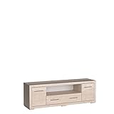 MINIO go for it - TV-Schrank Vegas I 160x52.5x40.5 cm I Laminierte Spannplatte I Kratzfest und Schmutzabweisend I mit ABS-Kanten I Praktisch und Funktionell I Santana Light