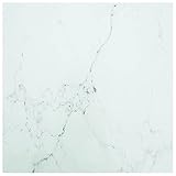 UTUMAX Nice Cool-Tischplatte weiß 70x70 cm 6 mm aus gehärtetem Glas mit Marmor