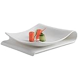 Tablett für Frühstück Servierfach Keramikschale Faltschale Snack Tray Dip Tablett Hotel Restaurant Tablett Weiß Tablett Serviertablett (Size : C)