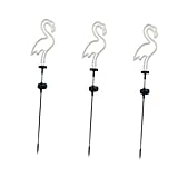 Angoily 3 Stück Flamingo-Bodenlampe Lampara Solar Para Außenflutlicht Dekorative Außen-Solarleuchten Solar-Gartenleuchten Solarbetriebene Laternenpfahl Strahler Außenstrahler