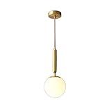 Ru Ni Deckenpendelleuchte, Pendelleuchten mit Glasschirm, verstellbarer Kronleuchter, V-Intage, Bauernhaus, M-INI, hängende Deckenlampe for Küche, Wohnzimmer, Schlafzimmer, Flur