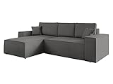 Mirjan24 Ecksofa Magerio L mit Bettkasten und Schlaffunktion, 3 Sitzer Eckcouch, L-Form Sofa für Wohnzimmer, Polsterecke mit Bettfunktion, Wohnlandschaft (Manila 16, Seite: Links)