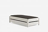 Massivholzbett Mac 2X Raumsparbett Buche Weiss lackiert 90x200 DICO Doppelbett Einzelbett Holzbett Bettgestell Doppelbett stabil massiv Stapelbett