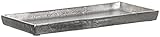 Brandsseller Dekorativer Teller 31x14 cm Dekoschale Aluminium Silber Rechteckig