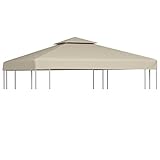 BULANED Pavillon-Ersatzdach 310 g/m² Beige 3x3 m, Pavillon Ersatzdach, Pavillon Dach, Dach Für Pavillon, Ersatzdach Für Pavillon, Pavillondach, Ersatz Baldachin Pavillon