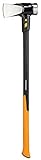 Fiskars Spaltaxt IsoCore XXL zum Spalten von Stammstücken oder zum Eintreiben von Keilen, Länge: 92 cm, Kopfgewicht: 3,6 kg, Schwarz/Orange, 1020220