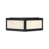 Moderne LED-Pfostenleuchten für den Außenbereich mit Marmorimitat-Schirm, quadratische Edelstahl-Säulenleuchten, IP65 wasserdichte Außensäulenleuchten für Hof, Garten, Terrasse, Weg (42 x 42 x 15 cm)