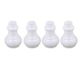 BONNYT Tischbein 4 STÜCKE Massive Holzmöbelbeine 12x6x3.5cm Kürbis-förmiges Weißholz-Sofa-Bett-Schrankfüße