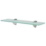 BULANED Schwebendes Regal, Wandregal, Bücherregal Wand, Schweberegal, Regale Für Wände, Regalbrett, Hängeregal, Regal Badezimmer, Glas 40x20 cm 8 mm